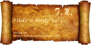 Tibád Mihály névjegykártya